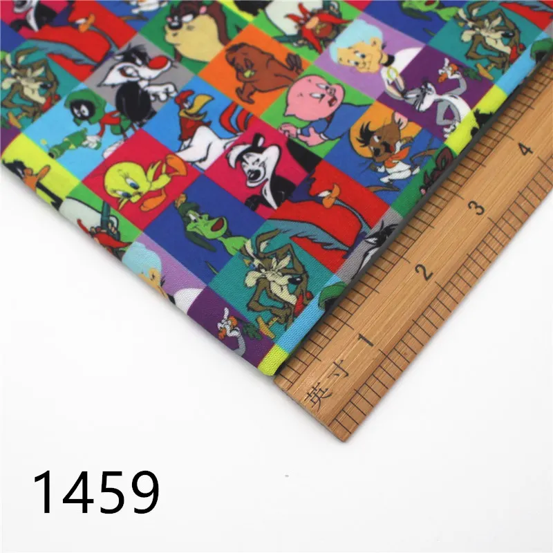 45*140 см пэчворк с принтом персонажа Полиэстеровая хлопковая маска ткань для шитья