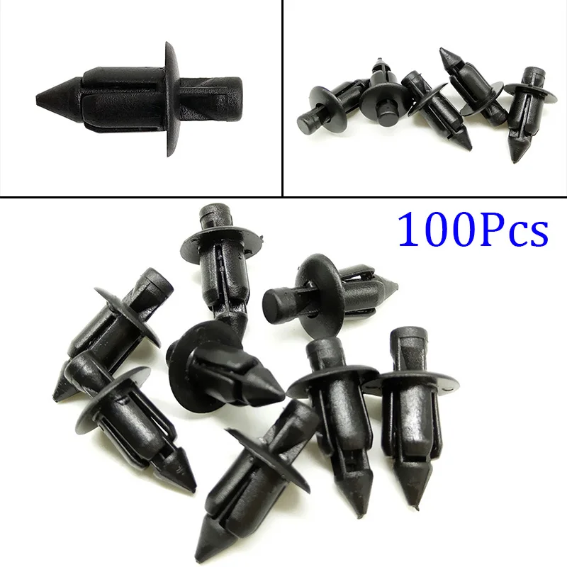 

100pcs Car Fastener Clips Hot Sale Auto Fasteners Rivets Clips Car Bumper Door Panel Fender Liner Clips Retainer For Honda Parts