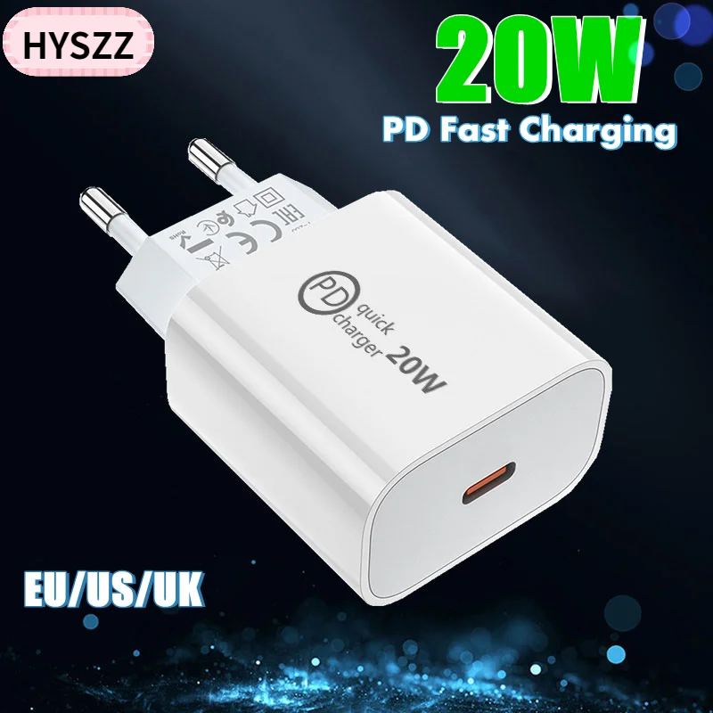 

LISM 20W PD Fast Charger For iPhone 12 11 Xs Xr Pro Max 8 Usb C Adapter Charger Type C Quick Charging QC3.0 For Xiaomi Samsung