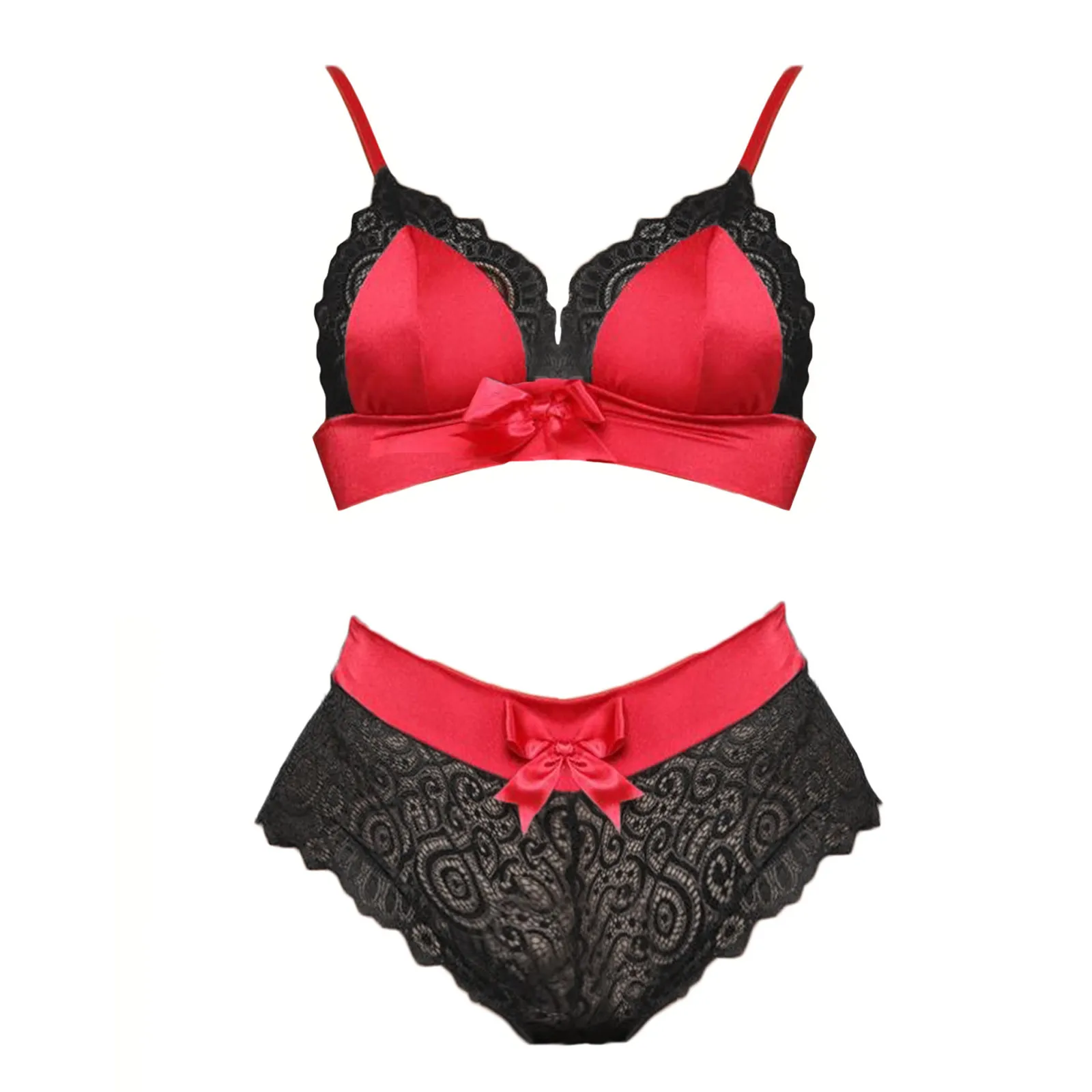 

New fashion Multicolor Ladies Sexy Temptation Lingerie Lace Bra Lace Sling Two-Piece Underwear ensemble sous vtement femme T5