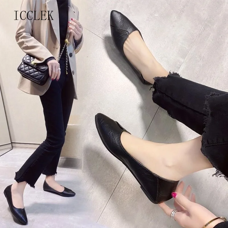 

ICCLEK Metal Button Low Heel Shoes Women Shoes Woman Heels Heels Women Women Flat Shoes Women Oxford Loafers Shoes for Women