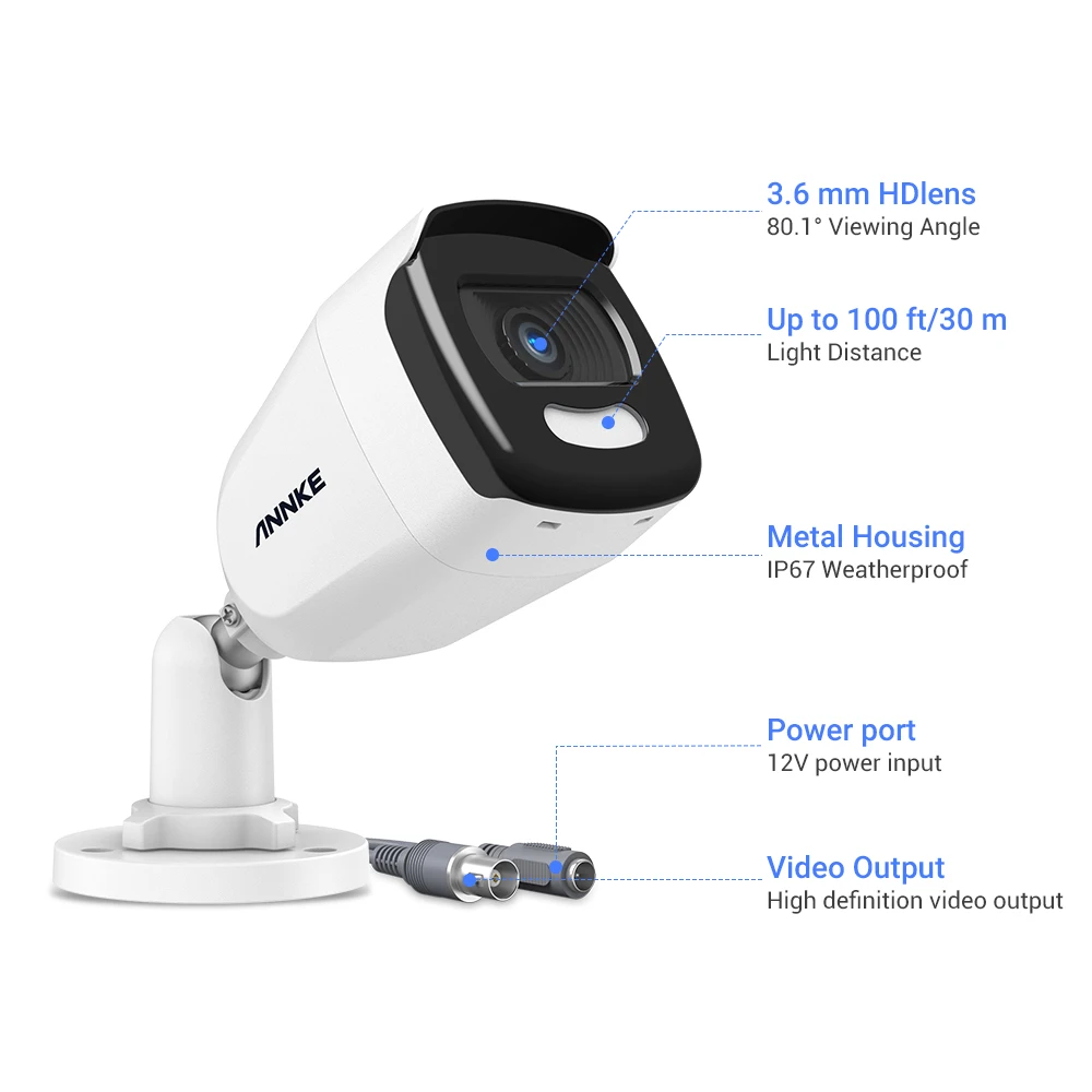 ANNKE FHD 5MP полный Цвет Ночное Видение видеонаблюдения Системы 8MP H.265 + DVR с 4 шт.