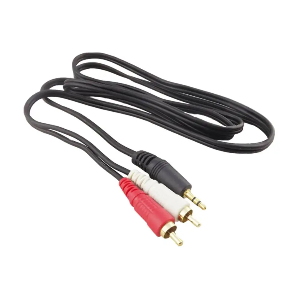 1x1 8 м/6 футов 3 5 мм штекер стерео 2 RCA phono Аудио Видео AV адаптер позолоченный