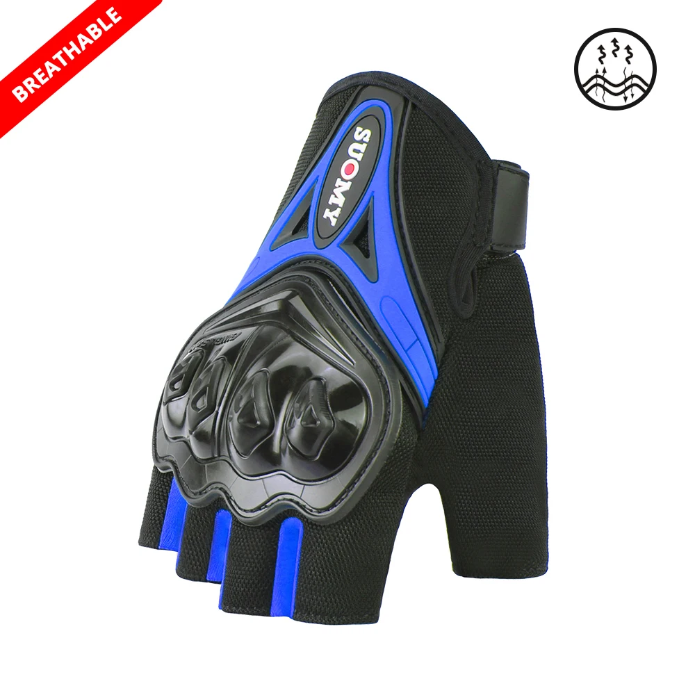 SU-10H BU Breathable SUOMY Motorcycle Gloves Men Waterproof Windproof Winter Guantes Moto Gloves Touch Screen Motorbike Riding Gloves - Color: SU-10H BU Breathable