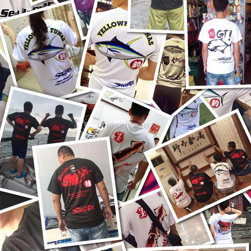 Мужская одежда футболка для рыбалки Летняя короткая Солнцезащитная дышащая