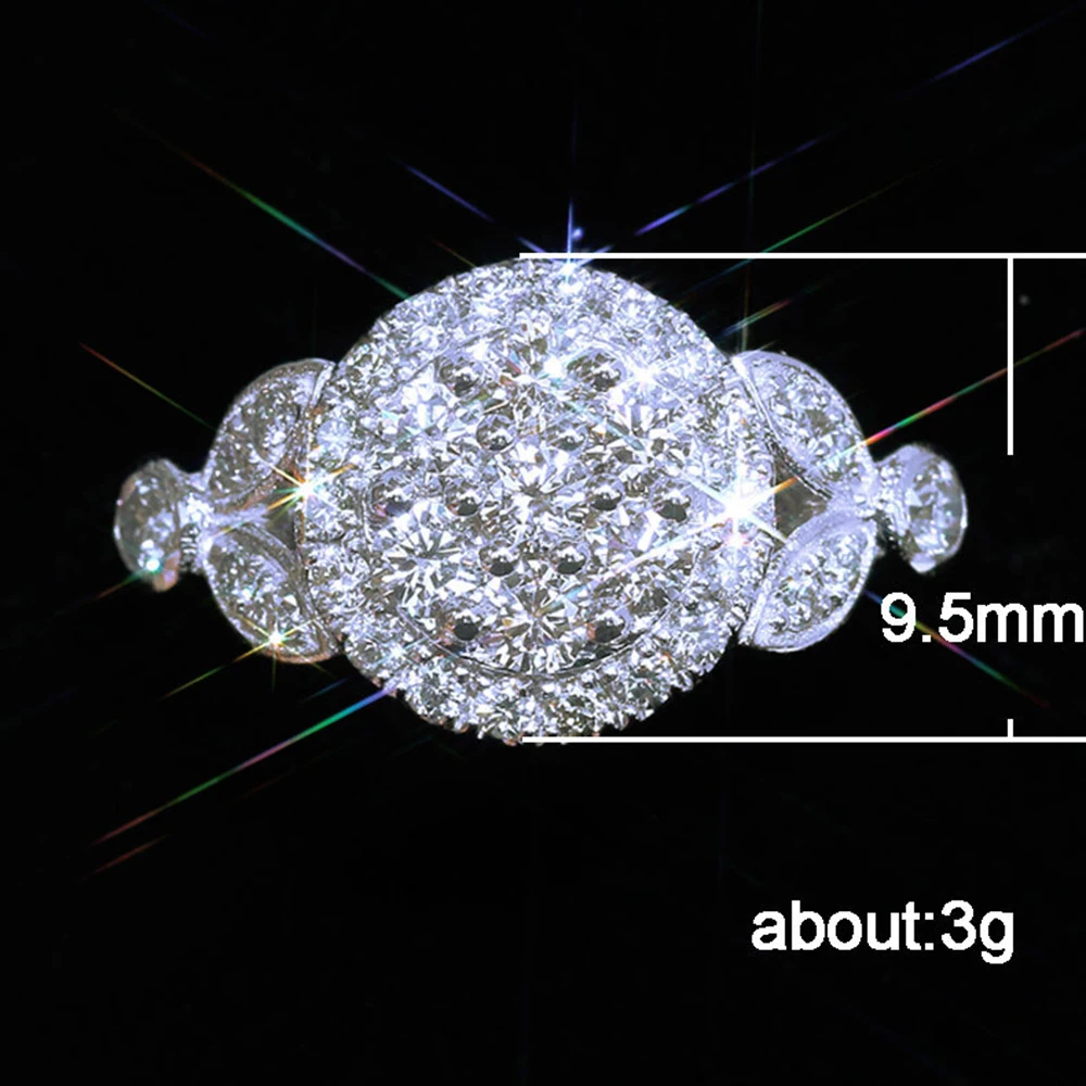 Женское серебряное кольцо Modyle с блестящим большим камнем и цирконием для