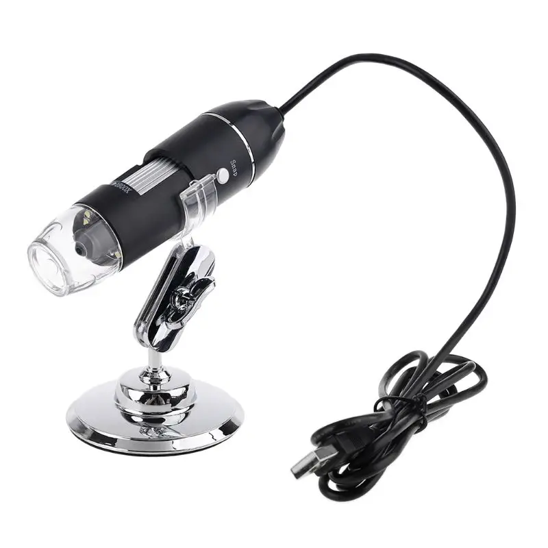 

3-in-1 Digital Microscope 1600X Portable 2Adapters Support PC Type-C Micro-USB Phone USB Magnifier with 8LED