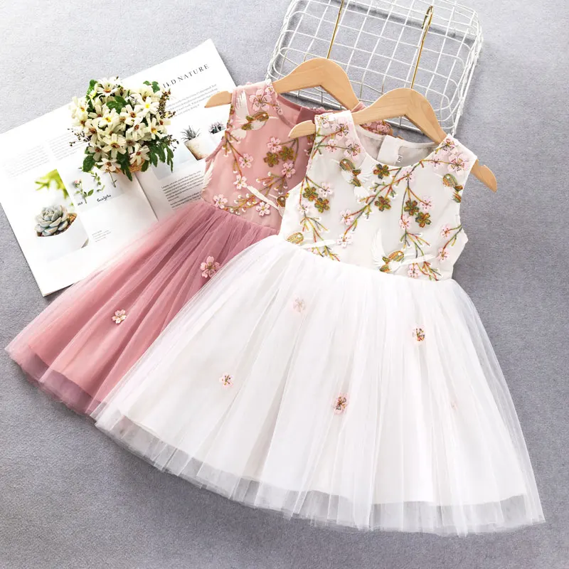 Платья для девочек 2020 модное платье кружевное Цветочное маленьких детские