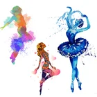 Сделай Сам, танцор, Термотрансферная аппликация для одежды, Женская аппликация для одежды, футболка, аксессуары для одежды, красивые Термотрансферы