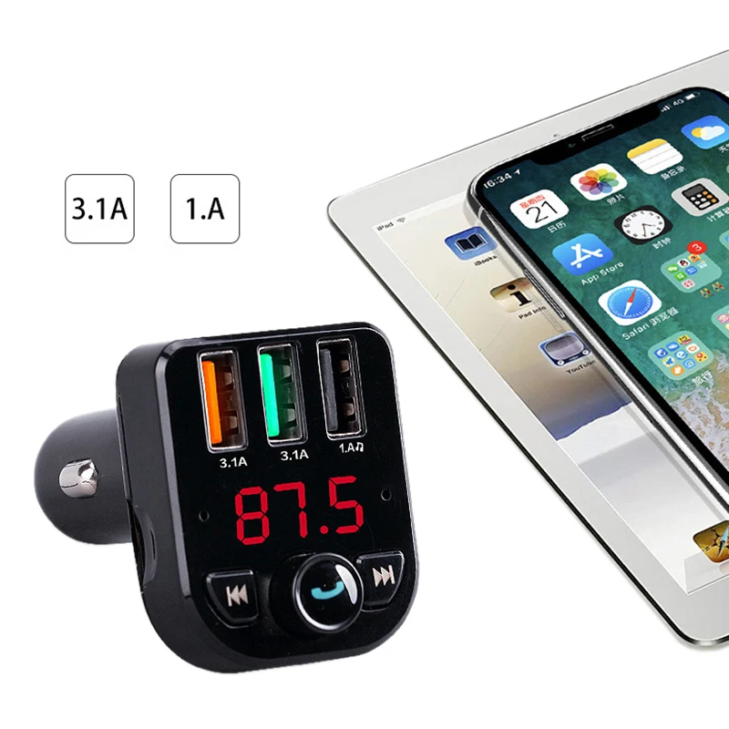 Автомобильный плеер Bluetooth 5 0 беспроводной FM-передатчик воспроизведение голоса и