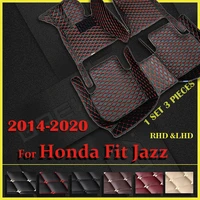 car floor mats for honda fit jazz 2014 2015 2016 2017 2018 2019 2020 custom auto foot pads automobile carpet cover