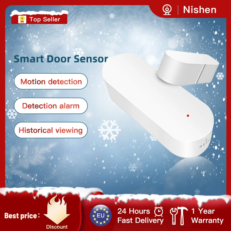 Умный WiFi датчик для двери магнитный домашней безопасности уведомления