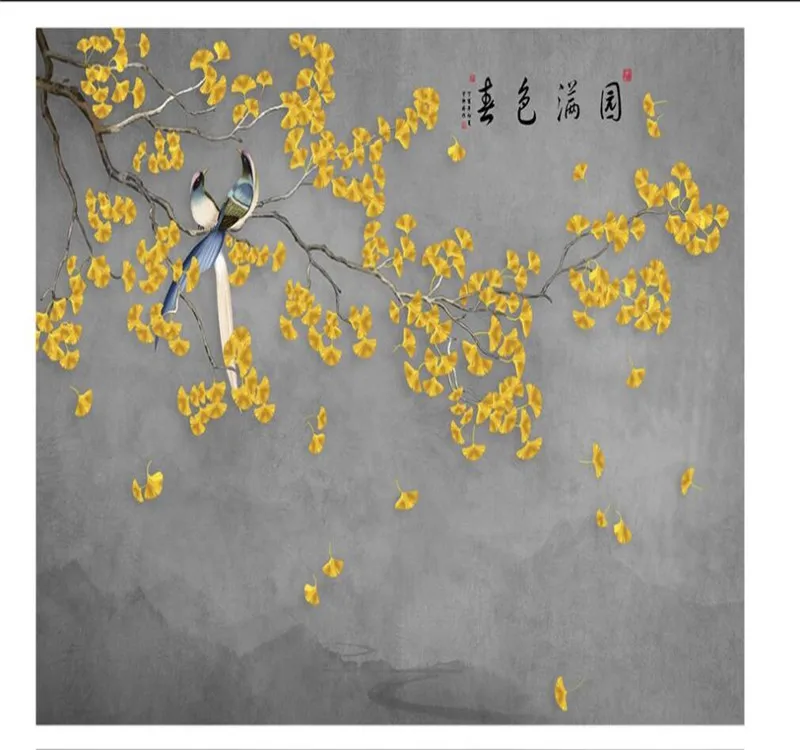 Настенные обои на заказ украшение для дома Новый китайский стиль ручная роспись