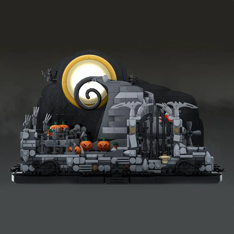 売却 Bzb Moc-子供向けのヒップスパイラルマウンテンスケルトン,ホラー,ゴールデンビルディングブロック,クリエイティブなロードビルディングブロック,DIYおもちゃ,最高の贈り物