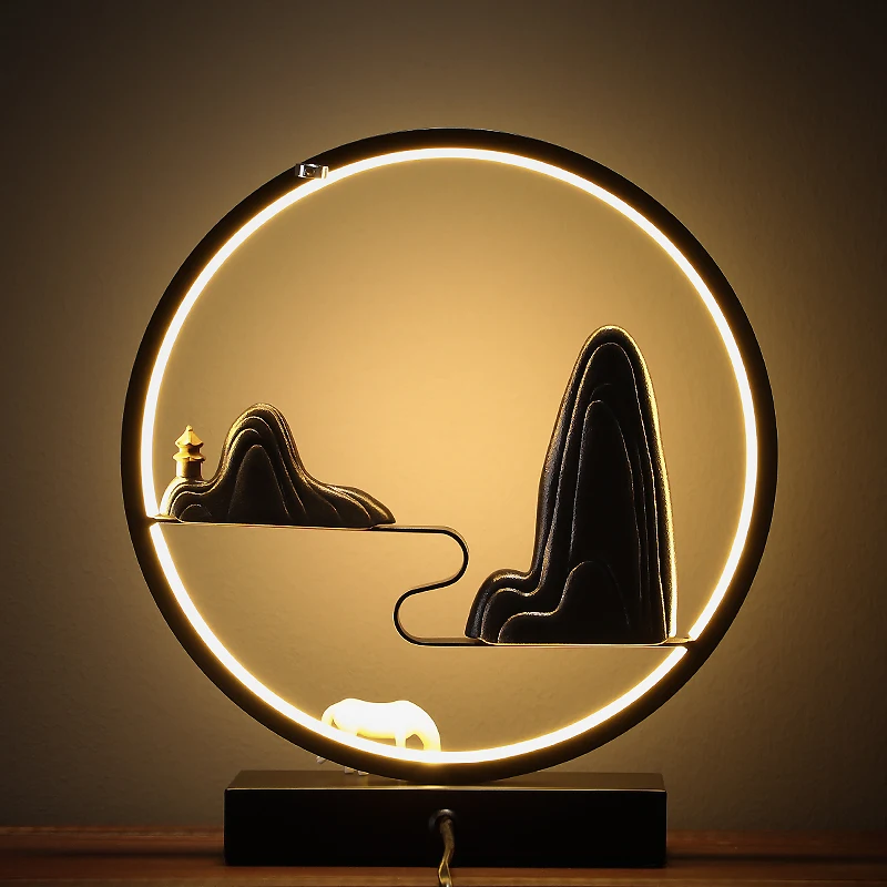 

Creative Upscale Home Chinese Style Living Room Study Decoration Modern Simple Desktop Backflow Aroma Burner