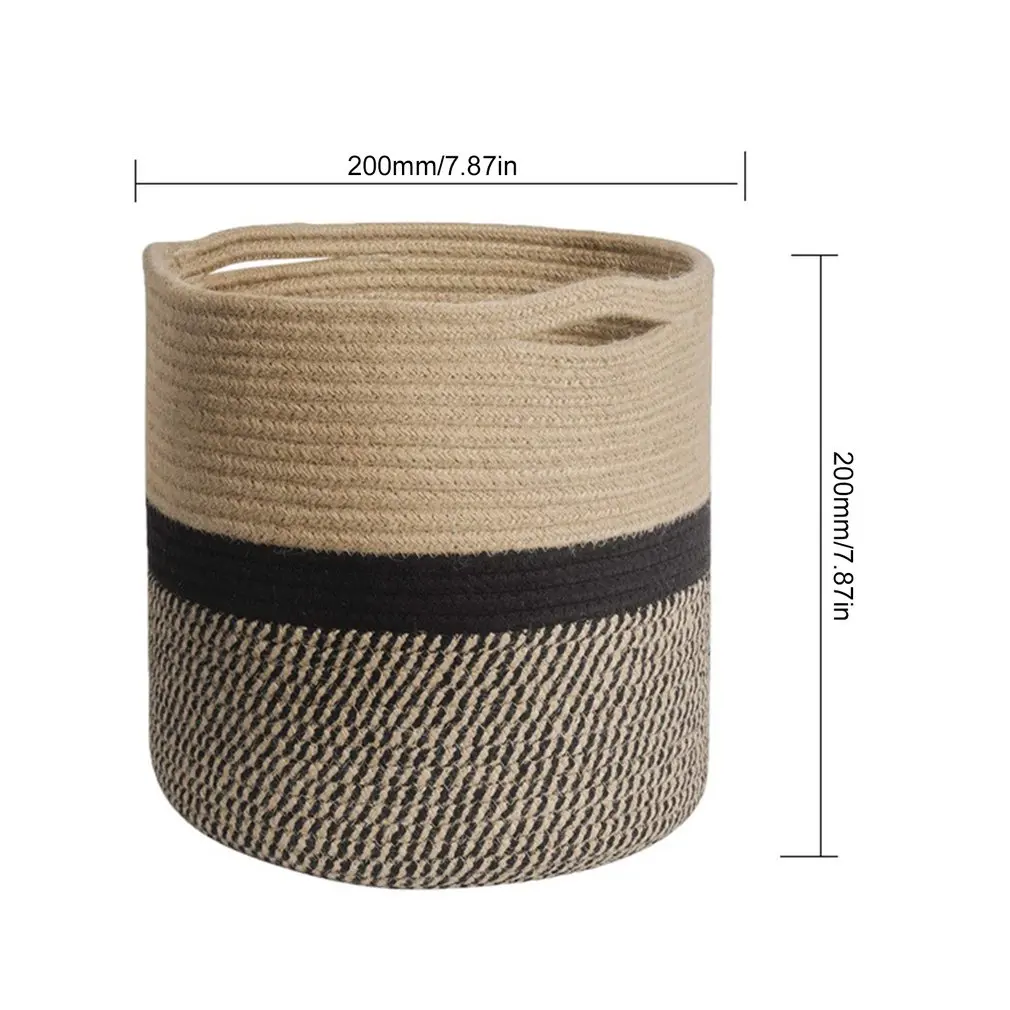

Cotton Rope Woven Flower Pot Storage Basket Flower Pot Storage Frame Simple And Elegant Design Handmade Basket