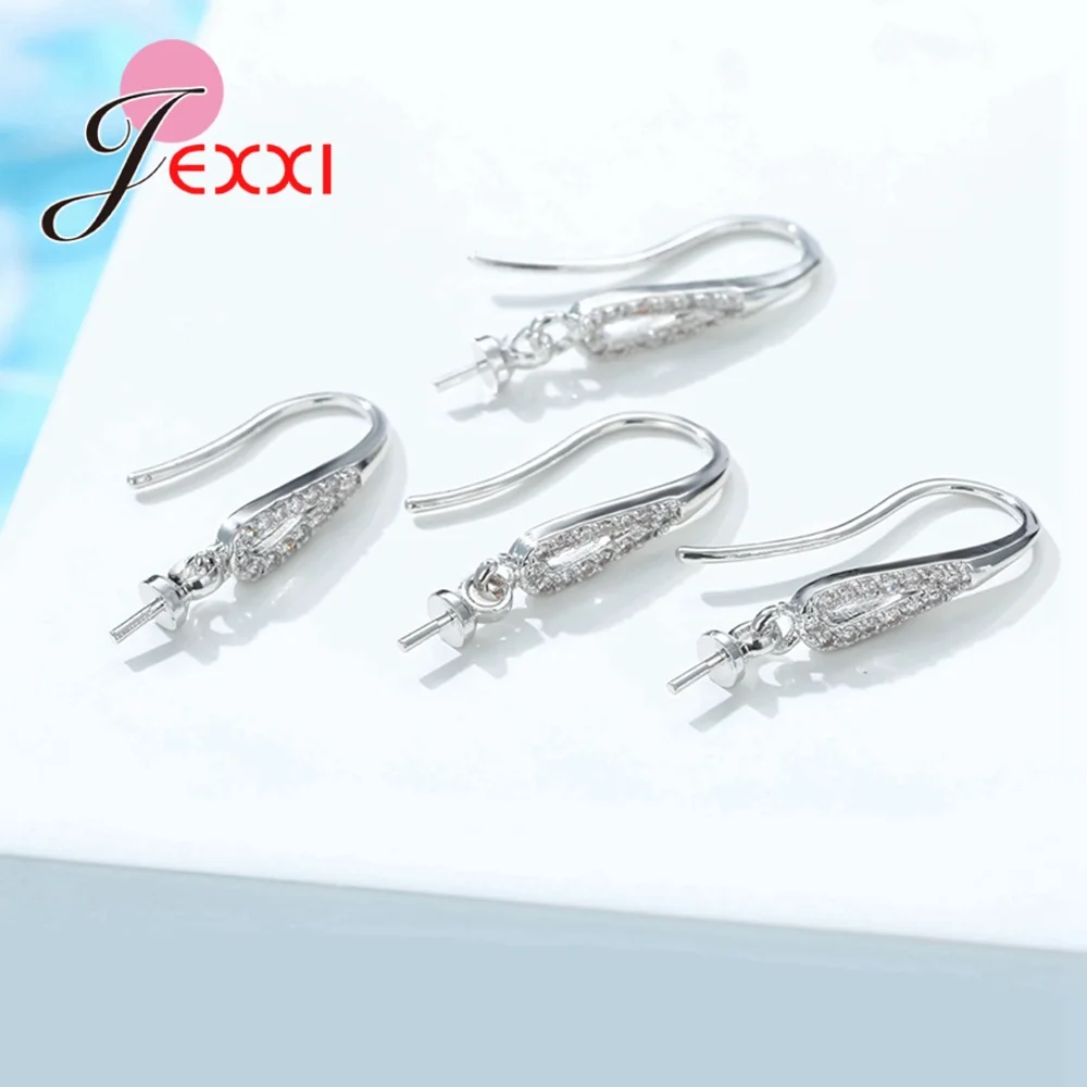 Лидер продаж Для женщин 925 пробы серебро простые серьги 3 вида стилей Длинный
