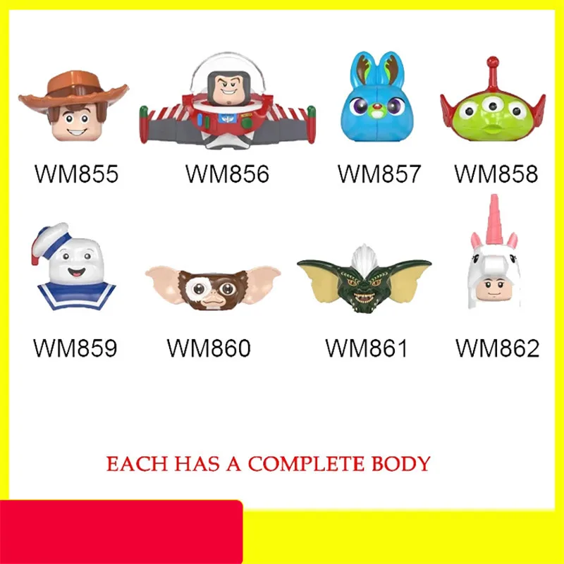 

8Pcs Set Toy Story Christmas Figure Dolls Buzz Lightyear Woody Mini Building Blocks Assembling .model Cartoon Figures Toys