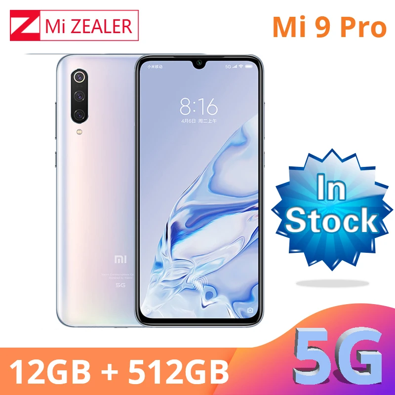 Новый оригинальный Xiaomi Mi 9 Pro 5G Snapdargon 855 плюс 12 Гб Оперативная память 512 ГБ