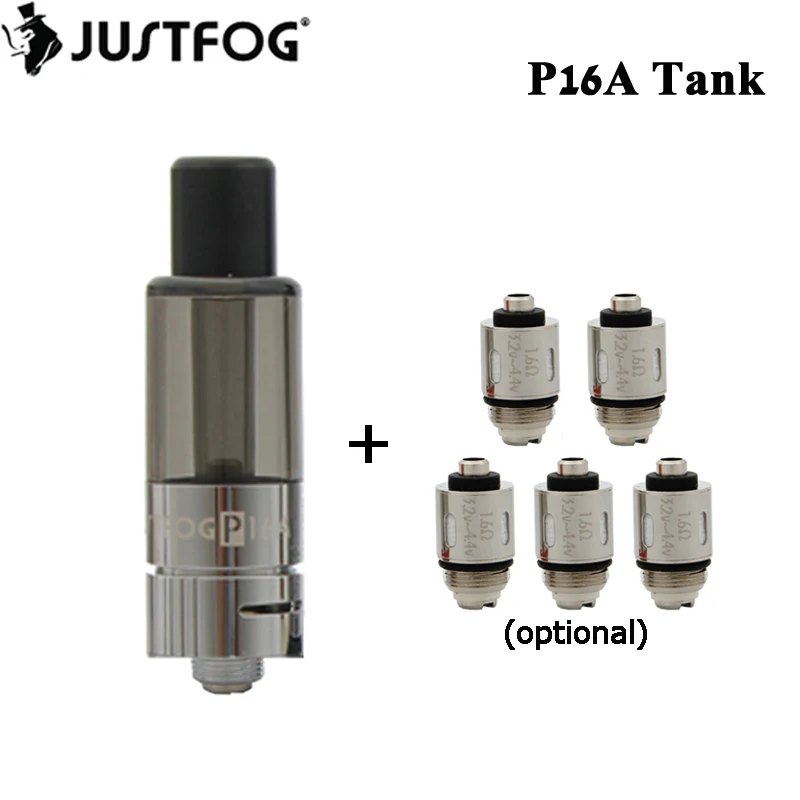 Оригинальный клиромайзер Justfog P16A атомайзер для электронных сигарет 1 9 мл катушка