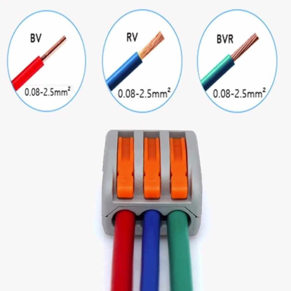 Клеммная колодка клеммный разъем Электрический кабель Разъемы 2pin 7KW 20A