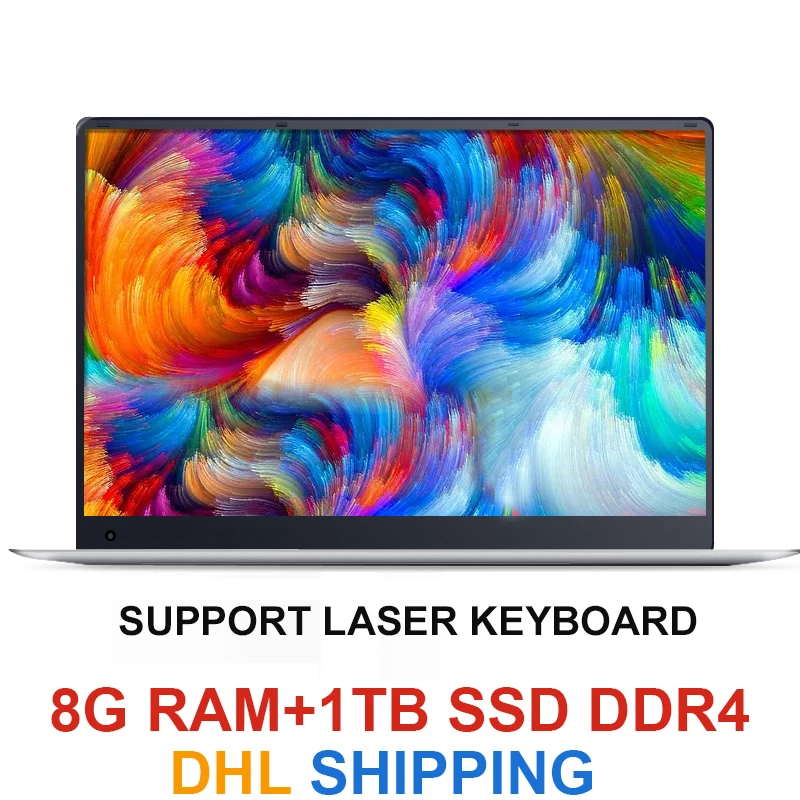 15,6 дюймовый игровой ноутбук с 8 Гб ОЗУ DDR4 1 ТБ 512G 256G 128G 64G SSD rom ноутбук ультрабук intel четырехъядерный ноутбук Win10