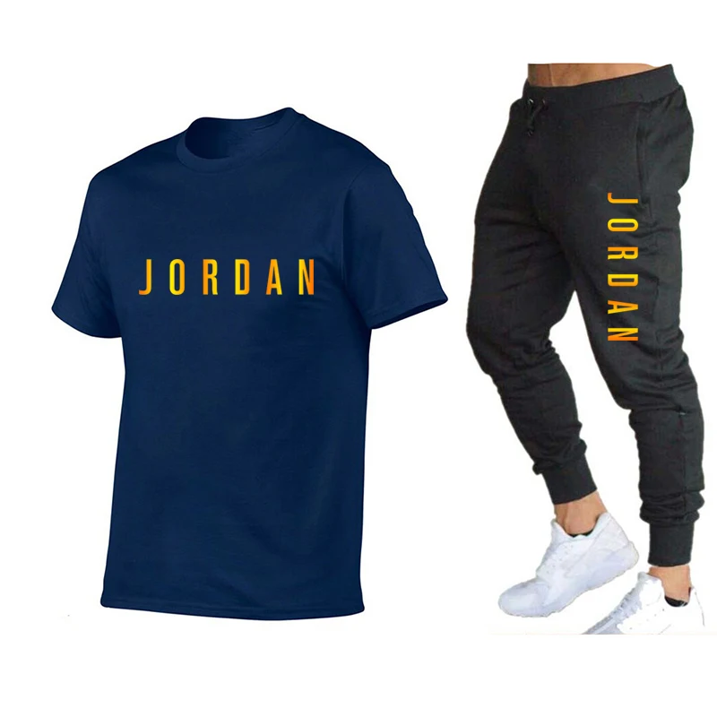 

fashion Men's Sets T Shirts+pants Two Pieces Sets Casual Tracksuit Men/Women -Jordan 23- suit print Tops+Pants Gyms Fitness 2021