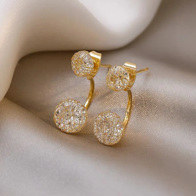 

Fashion simple crystal earrings female new simple earrings wild temperament earrings hot sale