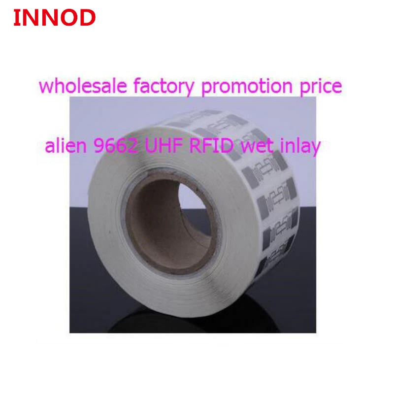 Alien 9662 UHF RFID сухая инкрустация 860-960MHZ Дальний диапазон gen2 EPC УВЧ пассивная H3 Rfid для