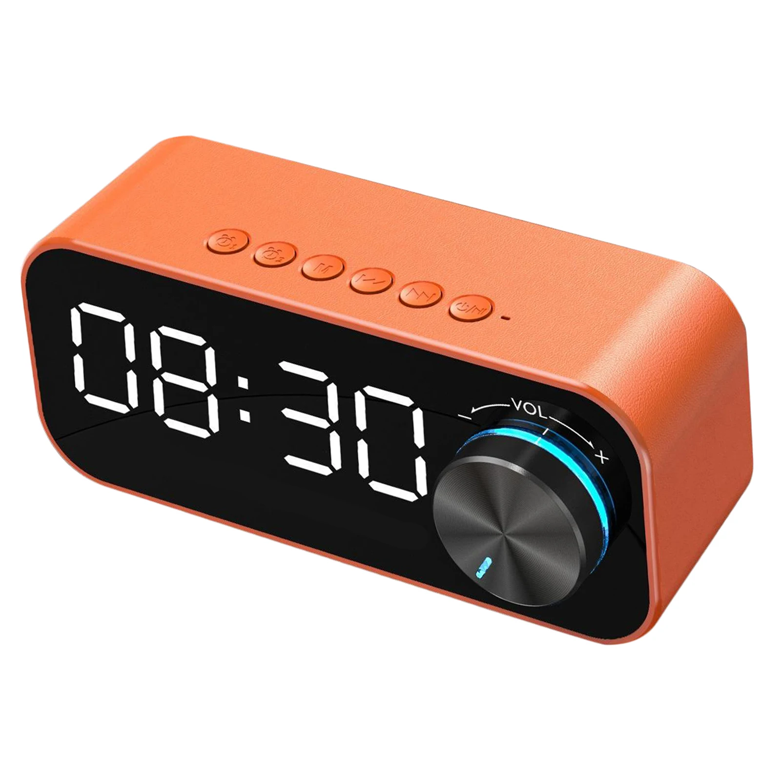 LED Alarm Clock with FM Radio Wireless Bluetooth Speaker Mirror Display Support Aux TF USB Music Player for Office Home | Дом и сад