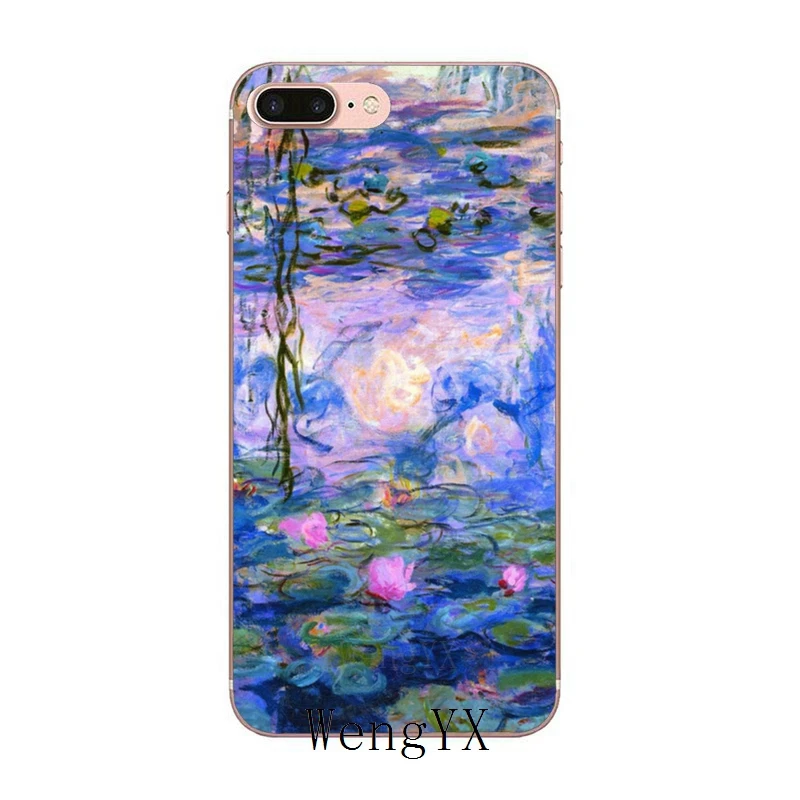 Чехол Monet Garden Lotus для iPhone 11 Pro XS Max XR X 8 7 6 6S Plus 5 5S SE силиконовый мягкий чехол - Цвет: Lotus-New-C-05