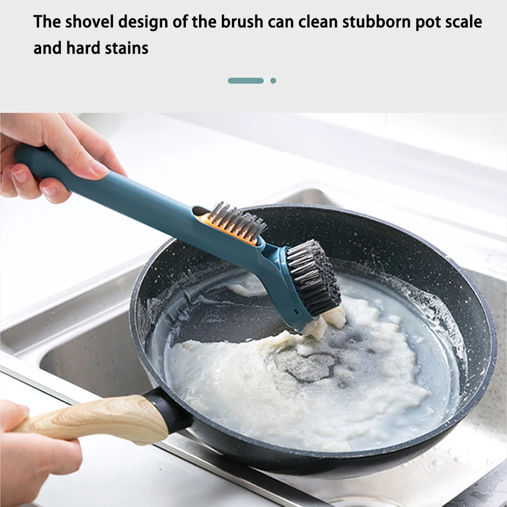 

Kitchen Cleaning Brush Double Head Design Square Head Dishwashing Brush Multifunctional Household Cleaning Tools Accessories