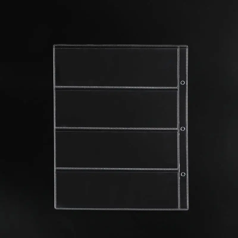 

4 Pockets Currency Page Money Bill Note Storage Holder