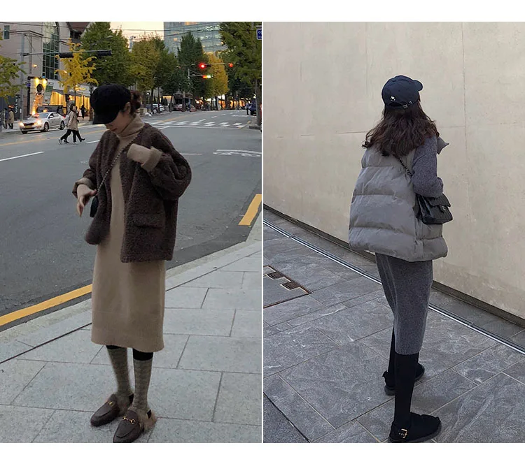 Turtleneck Cashmere Knitted Sweater Dress Women Autumn Spring Noodles Elastic Long Sleeve thick Pullover Winter Dress