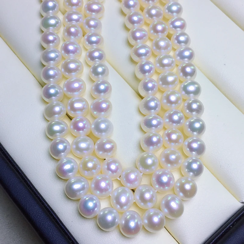 

Freshwater Pearl Necklace for Women Round Shape with Size 6.5-7mm Perfect Luster for Jewelry Diy Loose Pearl Strands
