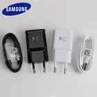 Быстрое зарядное устройство SAMSUNG, USB-адаптер для быстрой зарядки, кабель USB Type-C 1,2 м для Galaxy S10 S8 S9 Plus A3 A5 A7 2017 Note 10 8 9 Plus 10 +