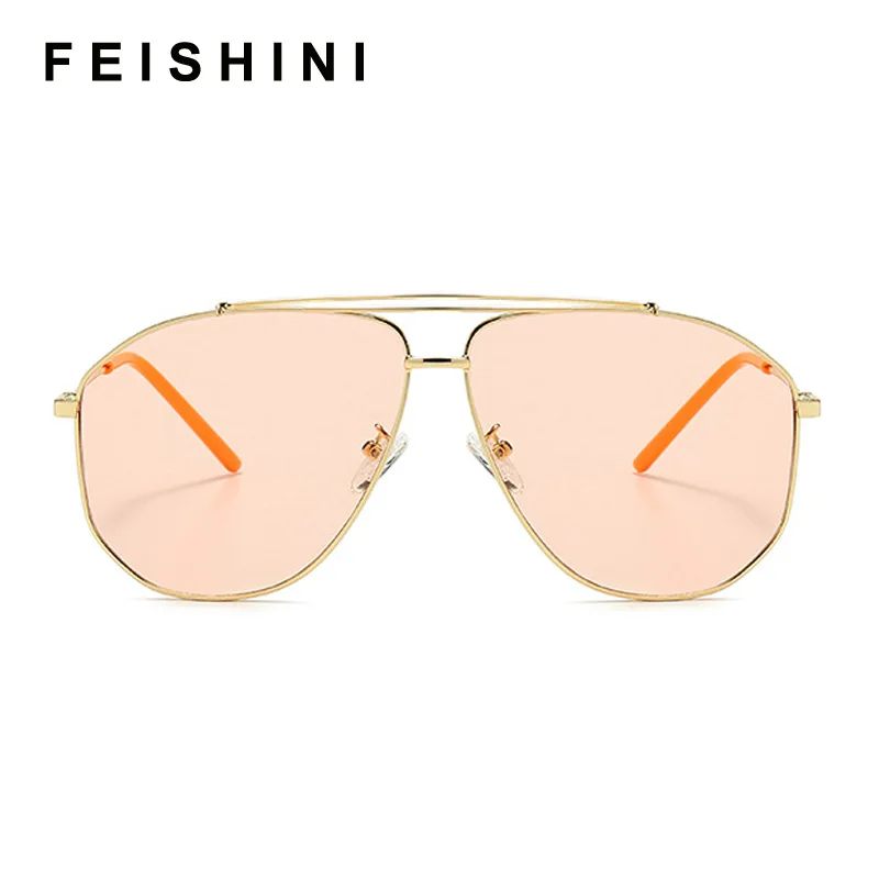 Женские и мужские солнцезащитные очки FEISHINI фирменный дизайн Ретро стиль