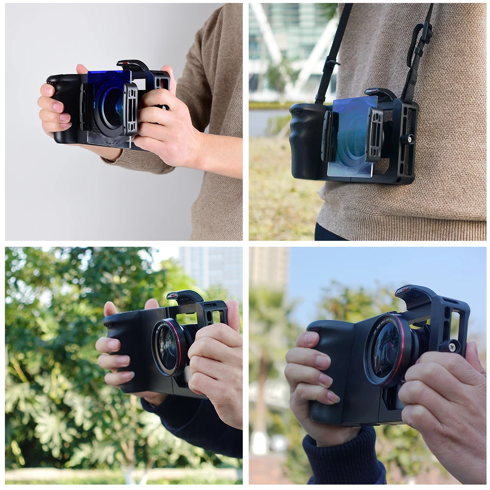 

Filming Smartphone Cage Stabilizer Rig Handheld Portable Camera Holder Wide Angle Macro Lens Accessories Bluetooth 4.1 Cellphone