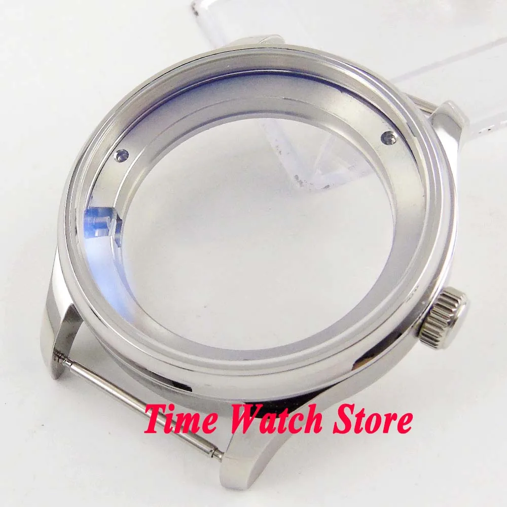 43 мм полированный мужской чехол из нержавеющей стали 316L для часов ST2505 ST2530