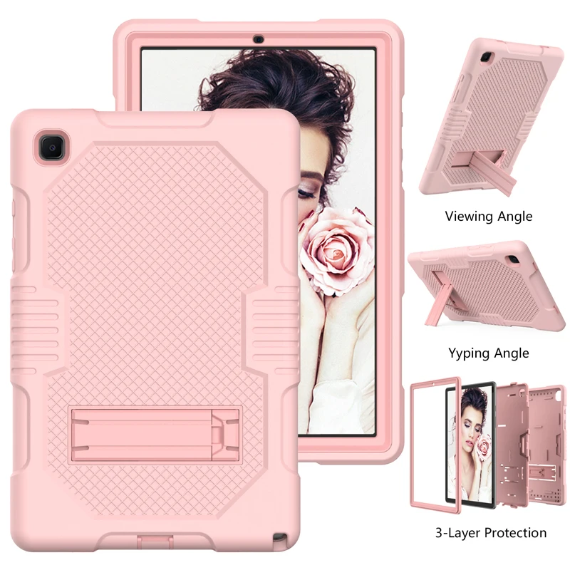 

Прочный чехол для Samsung Galaxy Tab A 8,0, T290, 8,4, T307, 10,1, T510, A7, S6 Lite 10,4, T500, P610, чехол, 3-слойный защитный чехол + ручка