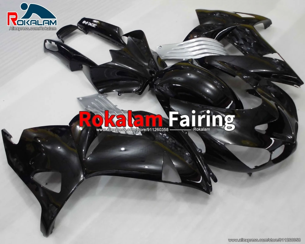 

Cowlings For Kawasaki Ninja ZX14R 2006 2007 2008 2009 2010 2011 ZX-14R 06 11 Black ABS Motorcycle Fairings (Injection Molding)