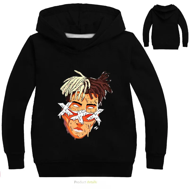 Xxxtentacion/свитер для детей от 2 до 16 лет Красная толстовка с капюшоном девочек