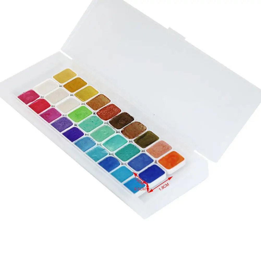 

30 Color/set Of Pearlescent Watercolor Paint Sub-packed Diamond Glitter Milky White Handmade Nail Art Drawing