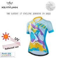 keyiyuan new summer short sleeve women cycling shirt retro cycling clothing ladies bicycle cycle clothes tops road bike jersey