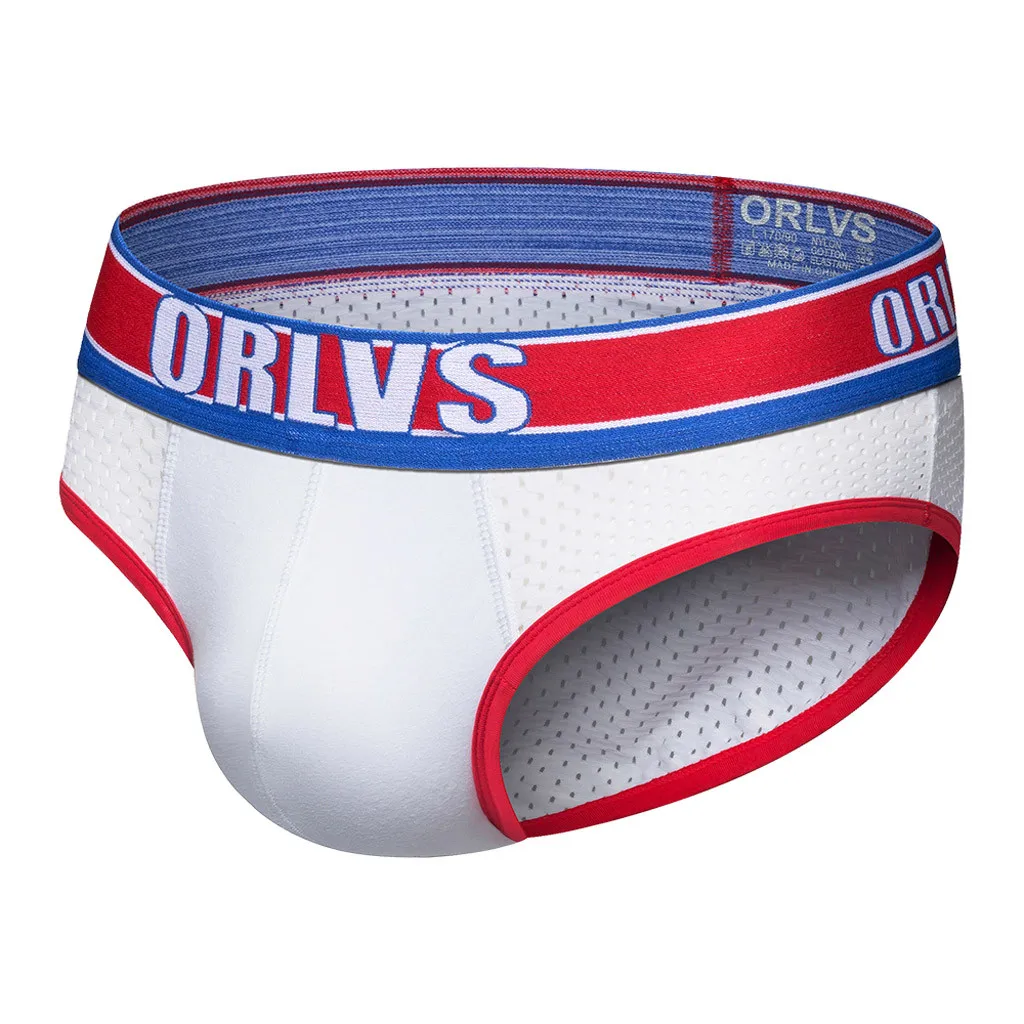 

Orlvs Briefs Sexy Men's Panties Letter Printed Sissy Man Underwear Stretch Underpants Fashion Gay Underpants Sexy Lingerie Thong