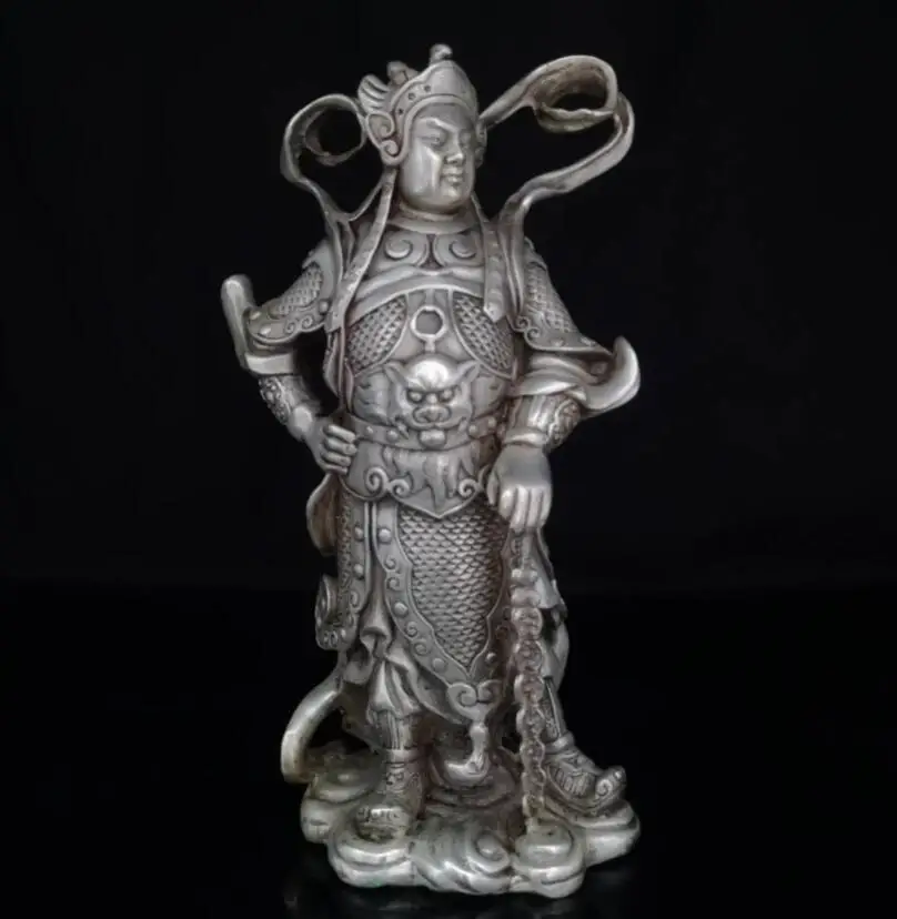 

China White copper Veda bodhisattva Buddha crafts statue