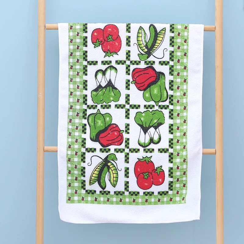 

5pcs/pack Kitchen Towel Dish Cleaning Cloth Microfiber Towel Bright Colorful printed Tea Towels Cooking Tools Kichen decoracion