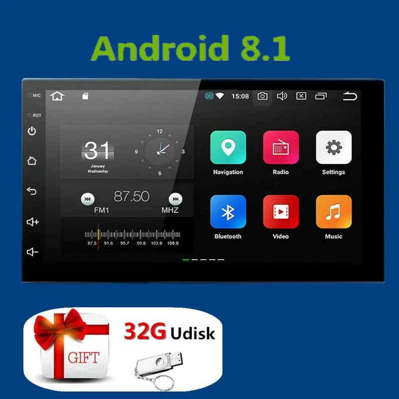 Автомагнитола 2 Din Android GPS-навигация HD Wi-Fi USB FM 7 дюймов | Автомобили и мотоциклы