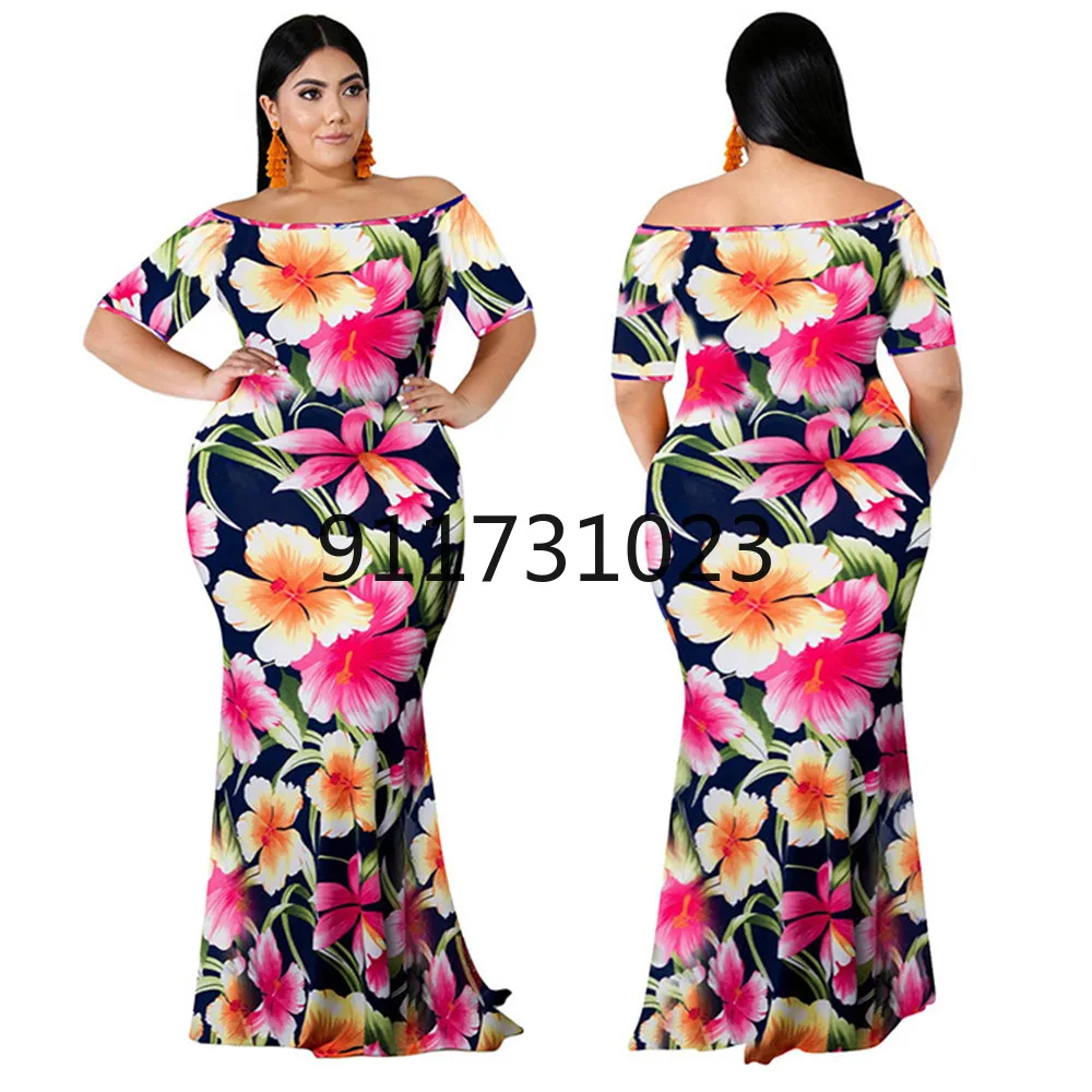Plus Size Summer Women's Dress 4XL 5XL African Print Dresses For Women 2021 Elegant Ladies Evening Party Clothes | Тематическая
