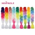 New Colors Synthetic Glowing Hair Twist Braids Ombre Color For white Women Braiding Hair Extensions Jumbo Braids KaneKalon Hair